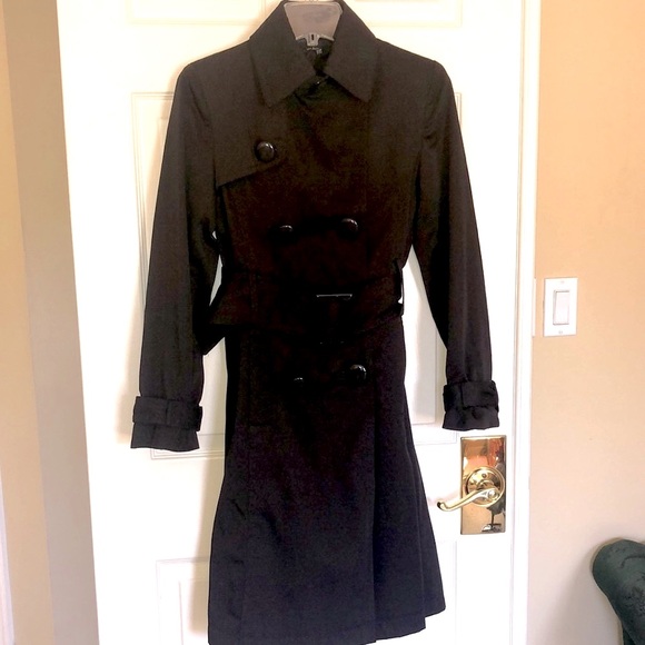 ZARA Basic Brown Double Breasted Trench Raincoat Size M - Picture 8 of 16